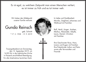 Traueranzeige von Gunda Reinisch von Frankenpost