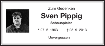 Traueranzeige von Sven Pippig von Frankenpost