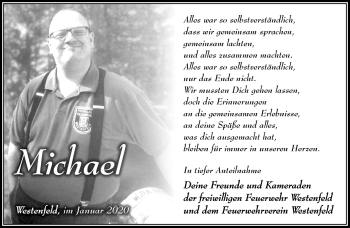 Traueranzeige von Michael Heinze von Südthüringer Presse