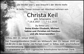 Traueranzeige von Christa Kreil von Neue Presse Coburg