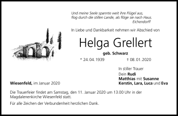 Traueranzeige von Helga Grellert von Neue Presse Coburg