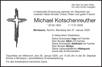 Traueranzeige von Michael Kotschenreuther von Neue Presse Coburg