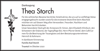 Traueranzeige von Thea Storch von Südthüringer Presse