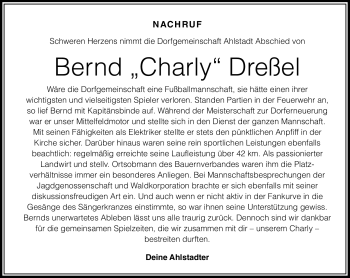 Traueranzeige von Bernd 