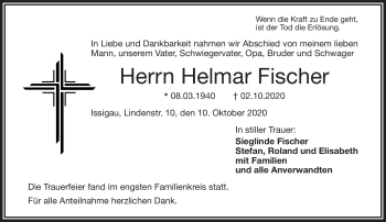 Traueranzeige von Helmar Fischer von Frankenpost