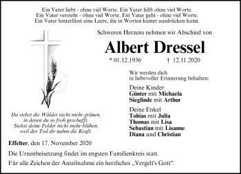 Traueranzeige von Albert Dressel von Neue Presse Coburg