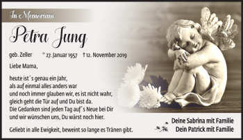 Traueranzeige von Petra Jung von Südthüringer Presse