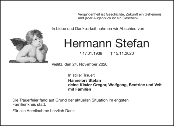 Traueranzeige von Hermann Stefan von Frankenpost