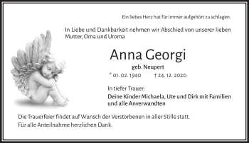 Traueranzeige von Anna Georgi von Frankenpost