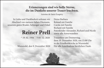 Traueranzeige von Reiner Prell von Frankenpost