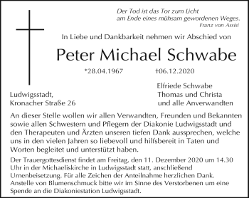 Traueranzeige von Peter Michael von Neue Presse Coburg