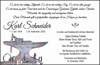 Traueranzeige von Karl Schneider von Südthüringer Presse