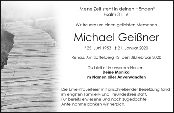 Traueranzeige von Michael Geißner von Frankenpost
