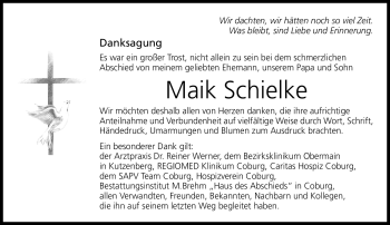 Traueranzeige von Maik Schielke von Neue Presse Coburg