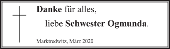 Traueranzeige von Ogmunda  von Frankenpost
