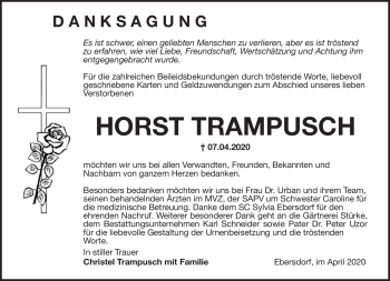 Traueranzeige von Horst Trampusch von Neue Presse Coburg