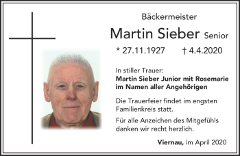 Traueranzeige von Martin Sieber von Südthüringer Presse