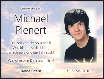Traueranzeige von Michael Plenert von Neue Presse Coburg
