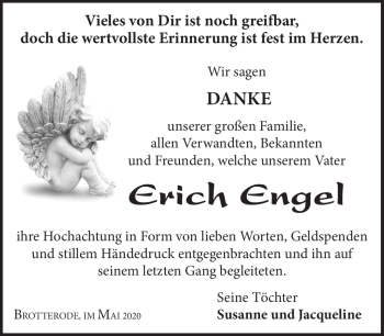 Traueranzeige von Erich Engel von Südthüringer Presse