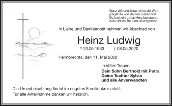 Traueranzeige von Heinz Ludwig von Frankenpost