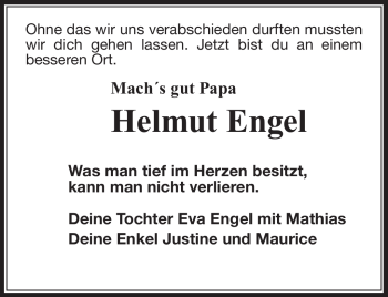 Traueranzeige von Helmut Engel von Neue Presse Coburg