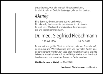 Traueranzeige von Siegfried Fleischmann von Neue Presse Coburg