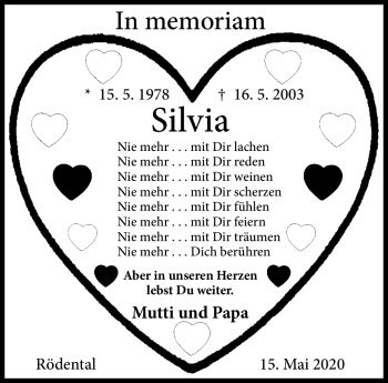 Traueranzeige von Silvia Ludwiczak von Neue Presse Coburg