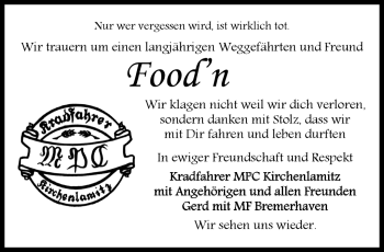 Traueranzeige von Elmar Frisch von Frankenpost