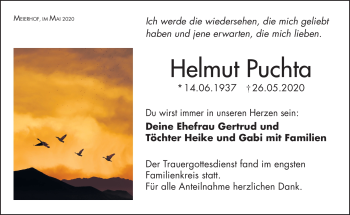 Traueranzeige von Helmut Puchta von Frankenpost