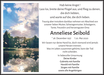Traueranzeige von Anneliese Seibold von Frankenpost