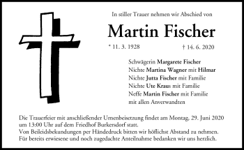 Traueranzeige von Martin Fischer von Neue Presse Coburg