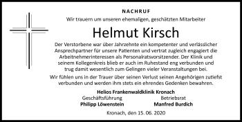 Traueranzeige von Helmut Kirsch von Neue Presse Coburg