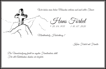 Traueranzeige von Hans Forkel von Frankenpost