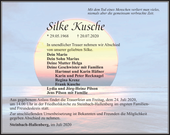 Traueranzeige von Silke Kusche von Südthüringer Presse