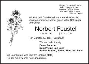 Traueranzeige von Norbert Feustel von Frankenpost