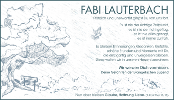 Traueranzeige von Fabian Lauterbach von Frankenpost