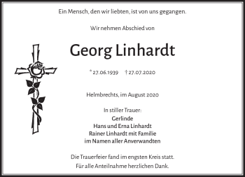 Traueranzeige von Georg Linhardt von Frankenpost