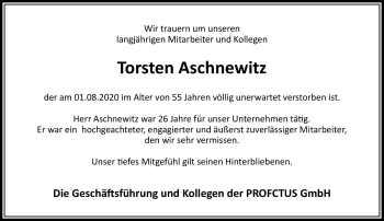 Traueranzeige von Torsten Aschnewitz von Südthüringer Presse