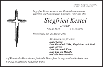 Traueranzeige von Siegfried Kestel von Neue Presse Coburg