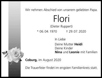 Traueranzeige von Dieter Ruppert von Neue Presse Coburg