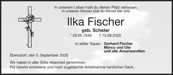 Traueranzeige von Ilka Fischer von Neue Presse Coburg