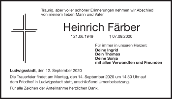 Traueranzeige von Heinrich Färber von Neue Presse Coburg