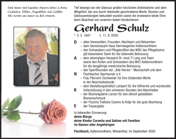 Traueranzeige von Gerhard Schulz von Südthüringer Presse