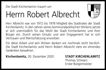 Traueranzeige von Robert Albrecht von Frankenpost