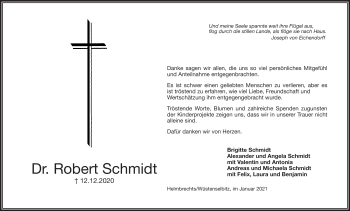 Traueranzeige von Robert Schmidt von Frankenpost