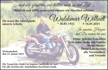 Traueranzeige von Waldemar Willudt von Neue Presse Coburg