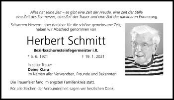Traueranzeige von Herbert Schmitt von Neue Presse Coburg
