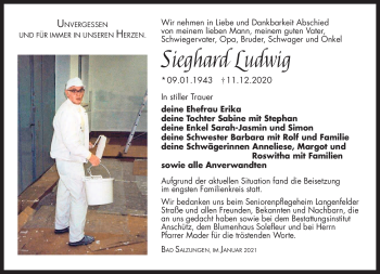 Traueranzeige von Sieghard Ludwig von Südthüringer Presse
