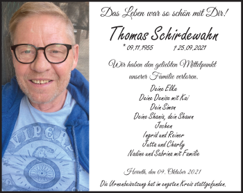 Traueranzeige von Thomas Schirdewahn von Neue Presse Coburg