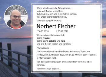 Traueranzeige von Norbert Fischer von Neue Presse Coburg